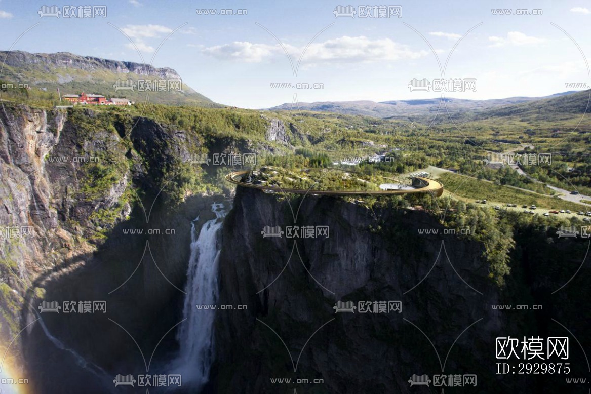 现代乡村景观效果图下载（渲染图1）