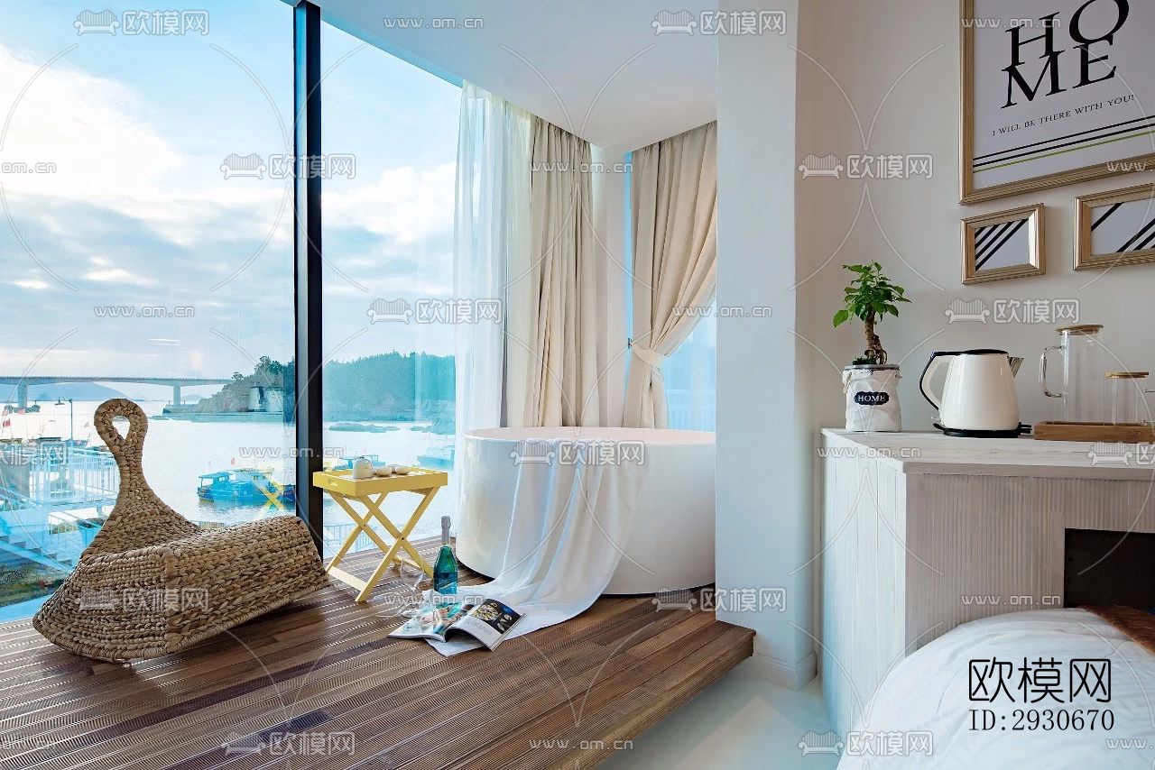 现代酒店民宿效果图下载（渲染图8）