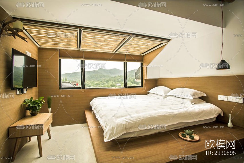 新中式酒店民宿效果图下载（渲染图6）