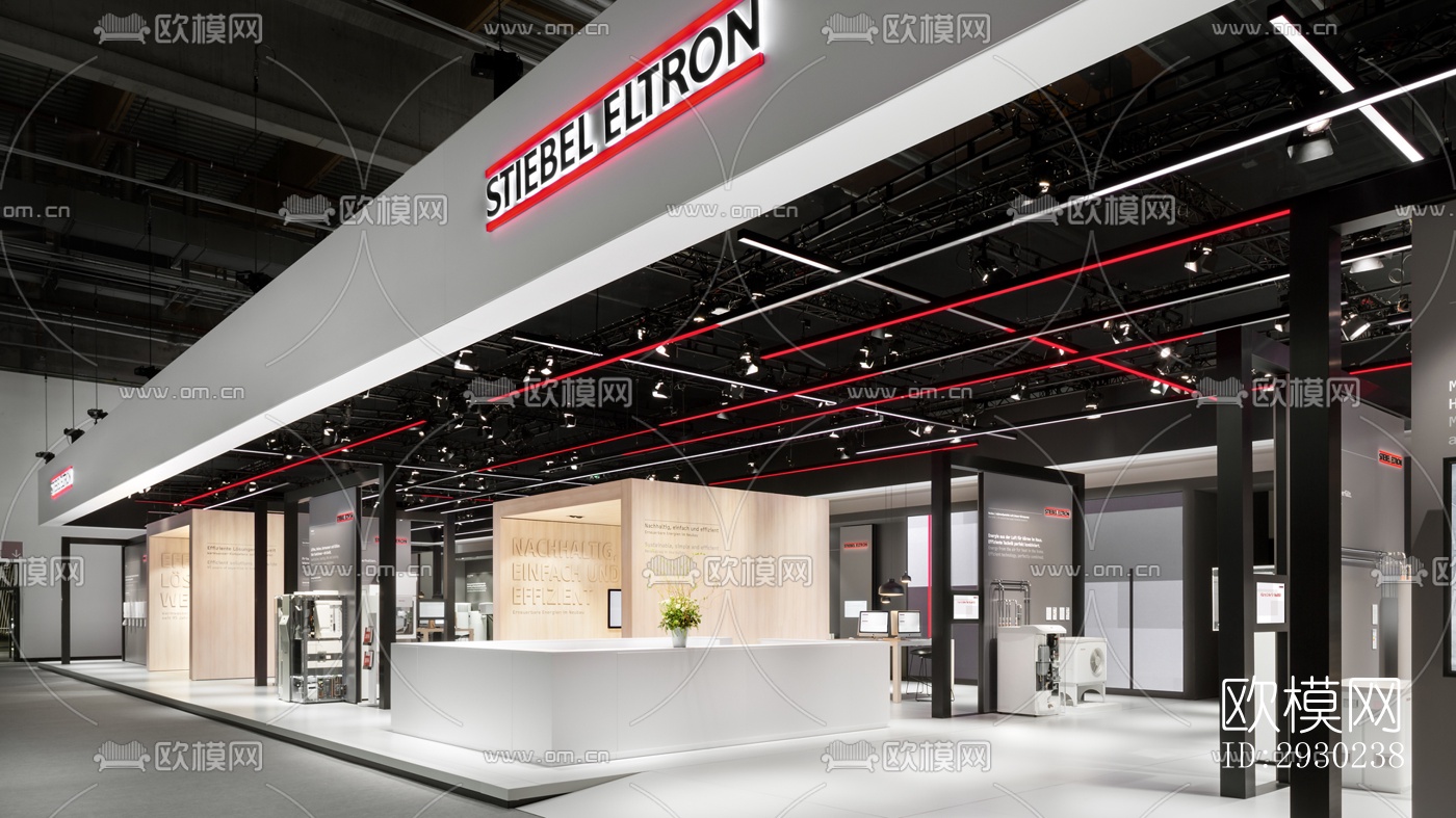 现代展览展厅效果图下载（渲染图2）