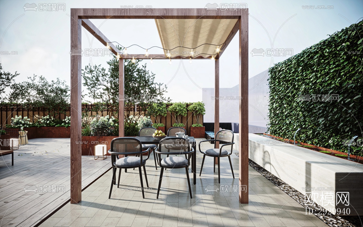 现代居住景观效果图下载（渲染图6）