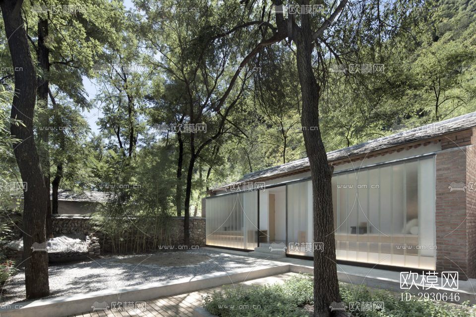 现代酒店民宿效果图下载（渲染图3）