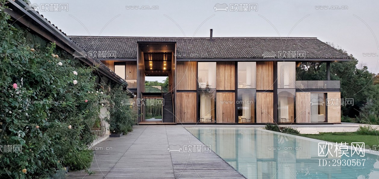 后现代酒店民宿效果图下载（渲染图3）