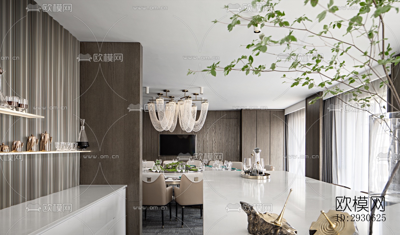 新中式酒店民宿效果图下载（渲染图5）