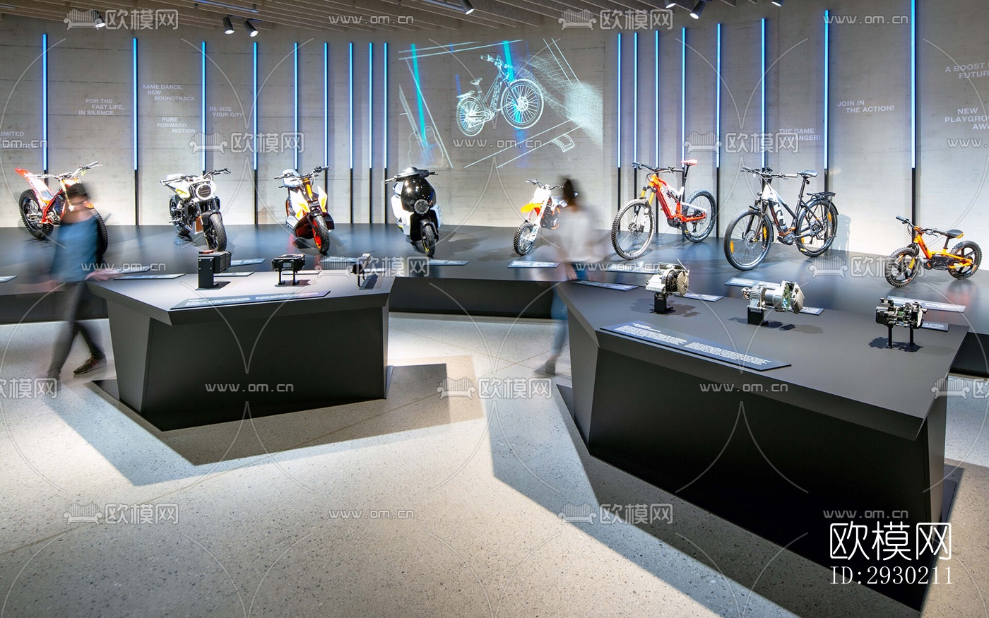 现代展览展厅效果图下载（渲染图1）