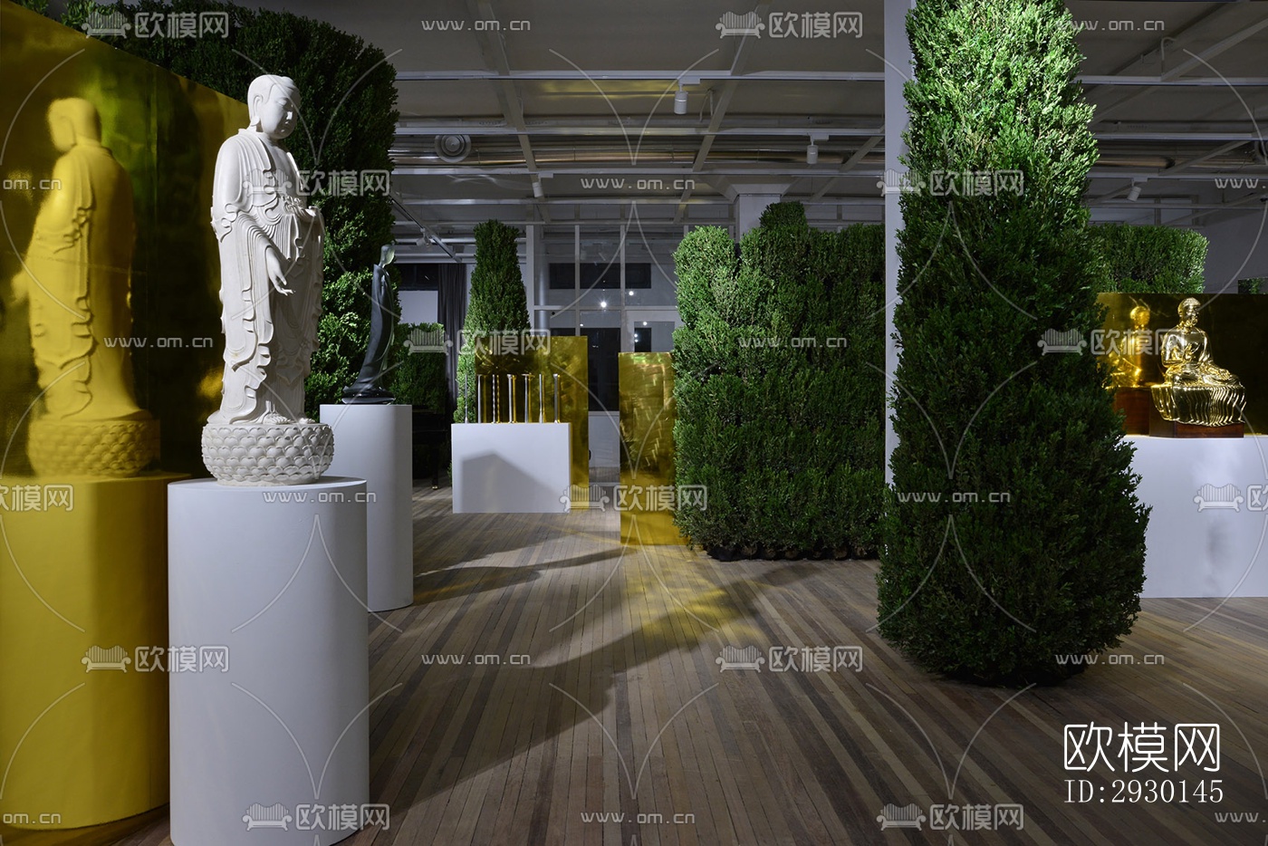 现代展览展厅效果图下载（渲染图16）