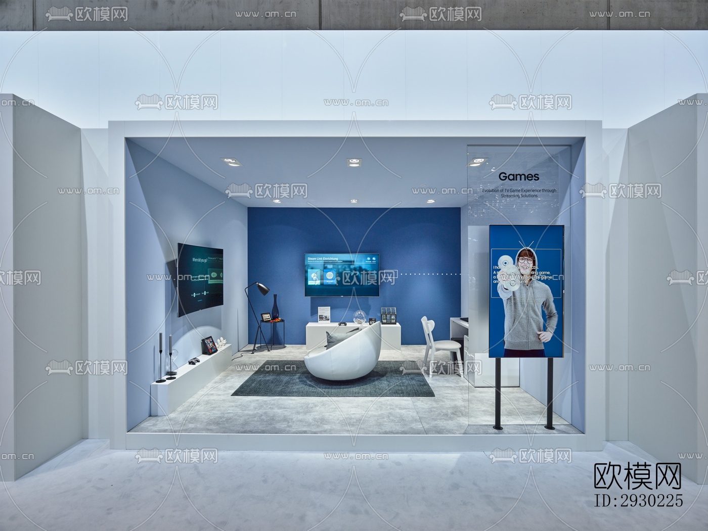 现代展览展厅效果图下载（渲染图11）