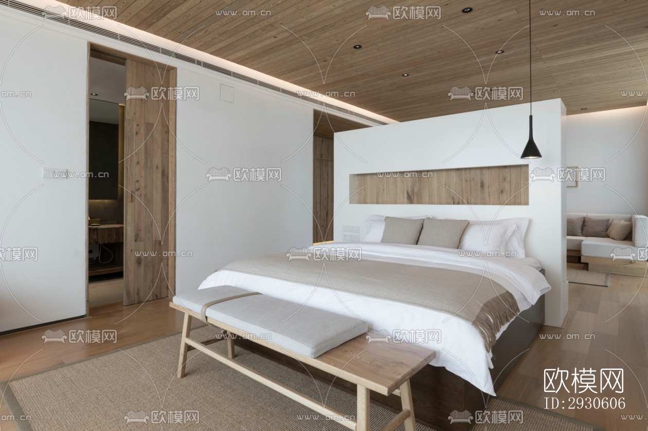 新中式酒店民宿效果图下载（渲染图6）