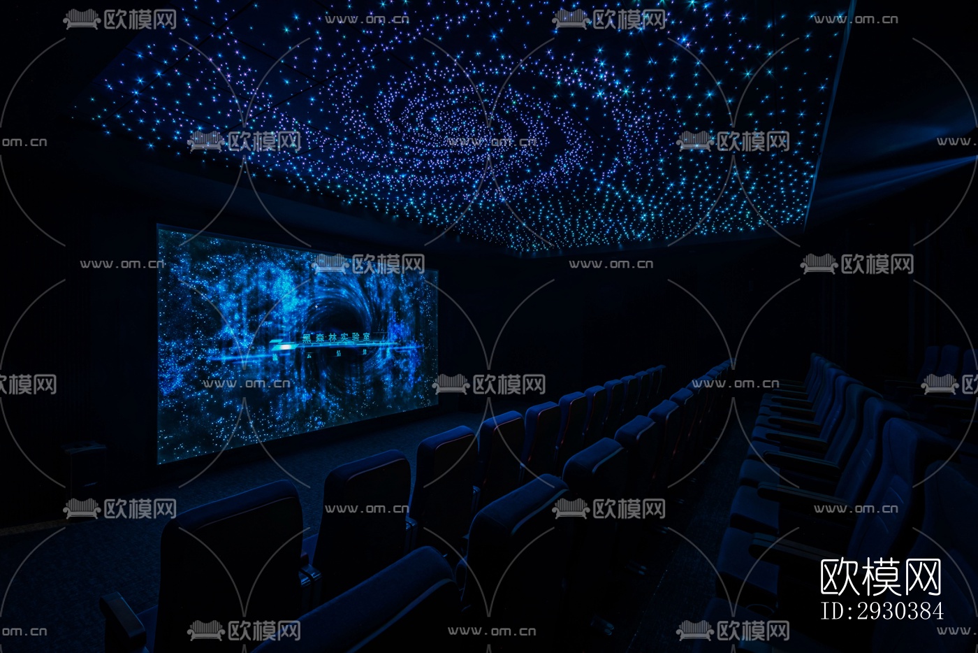 高级灰展览展厅效果图下载（渲染图1）