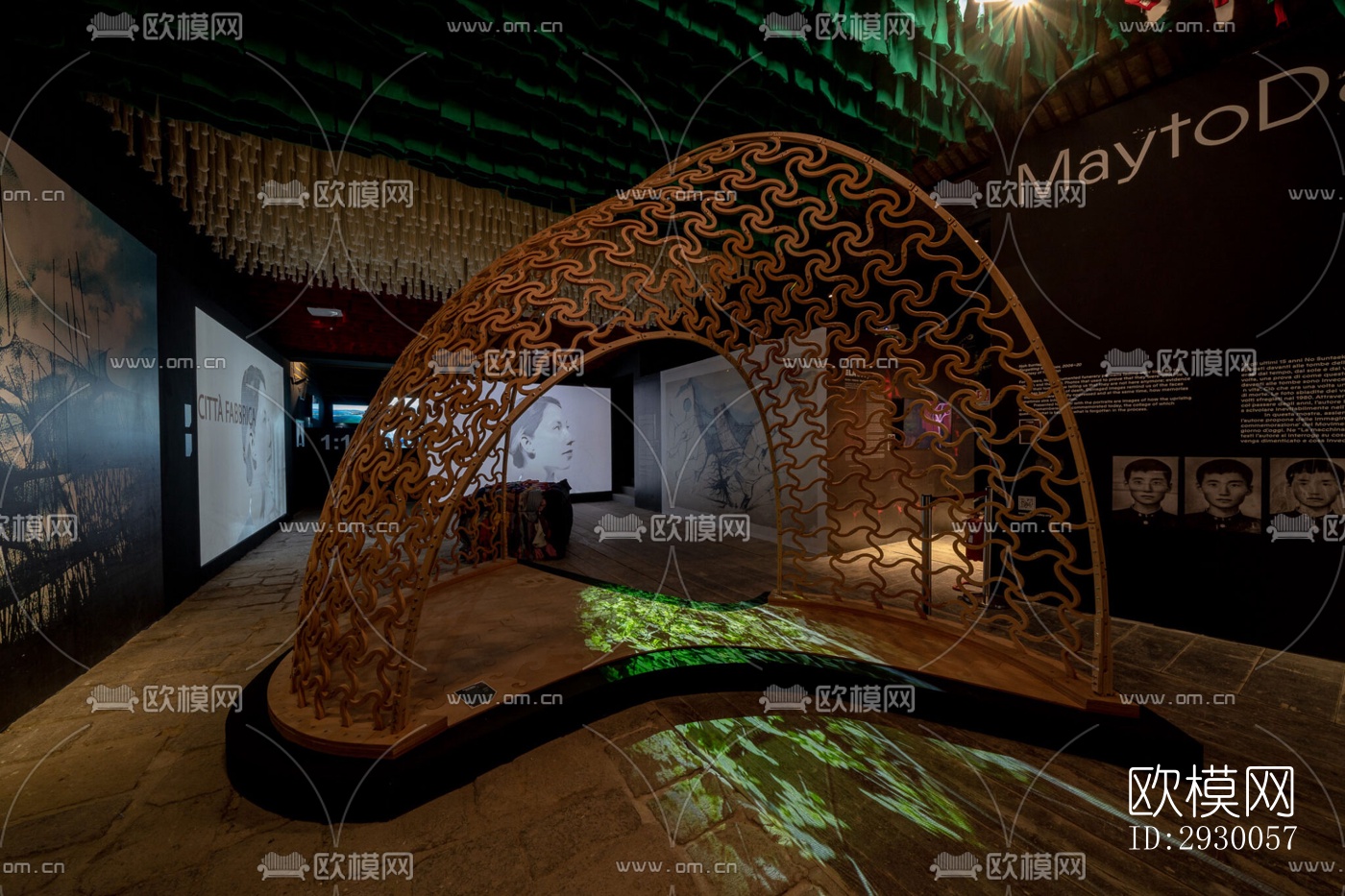 工业风展览展厅效果图下载（渲染图2）