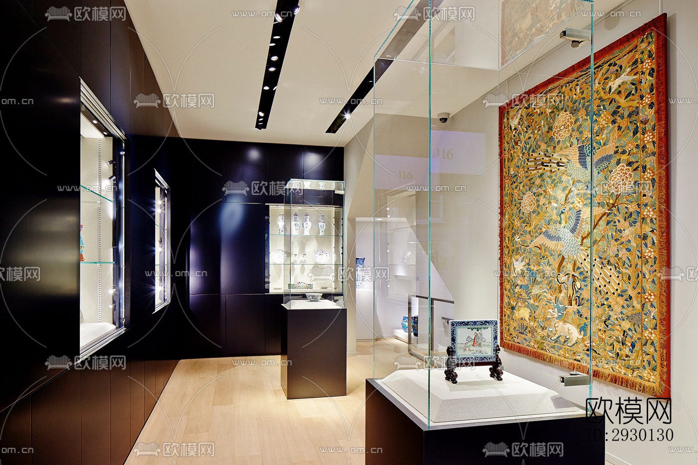 法式展览展厅效果图下载（渲染图5）