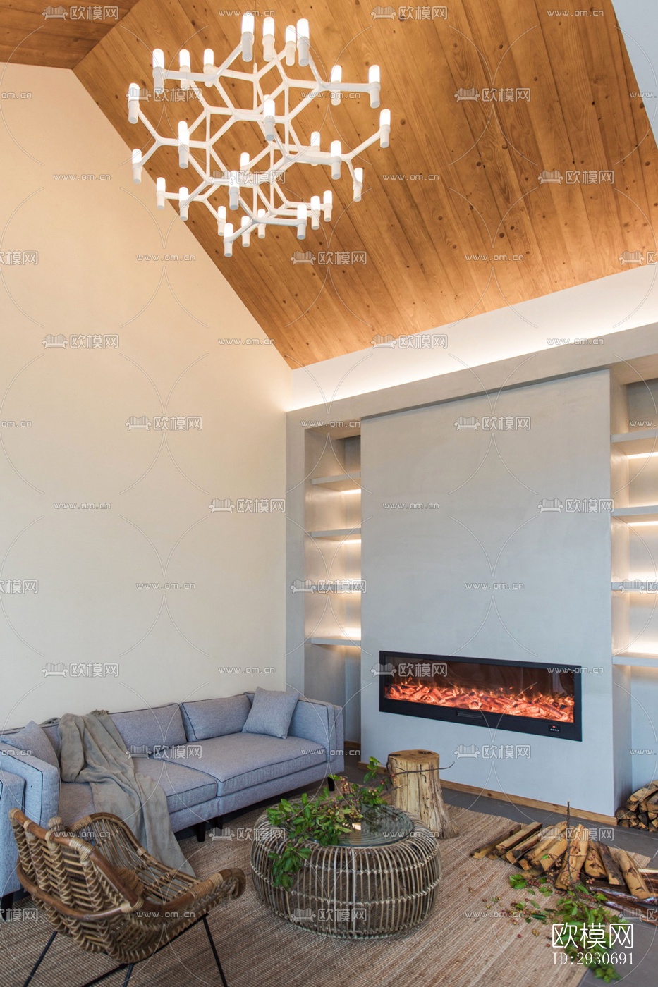 现代酒店民宿效果图下载（渲染图4）