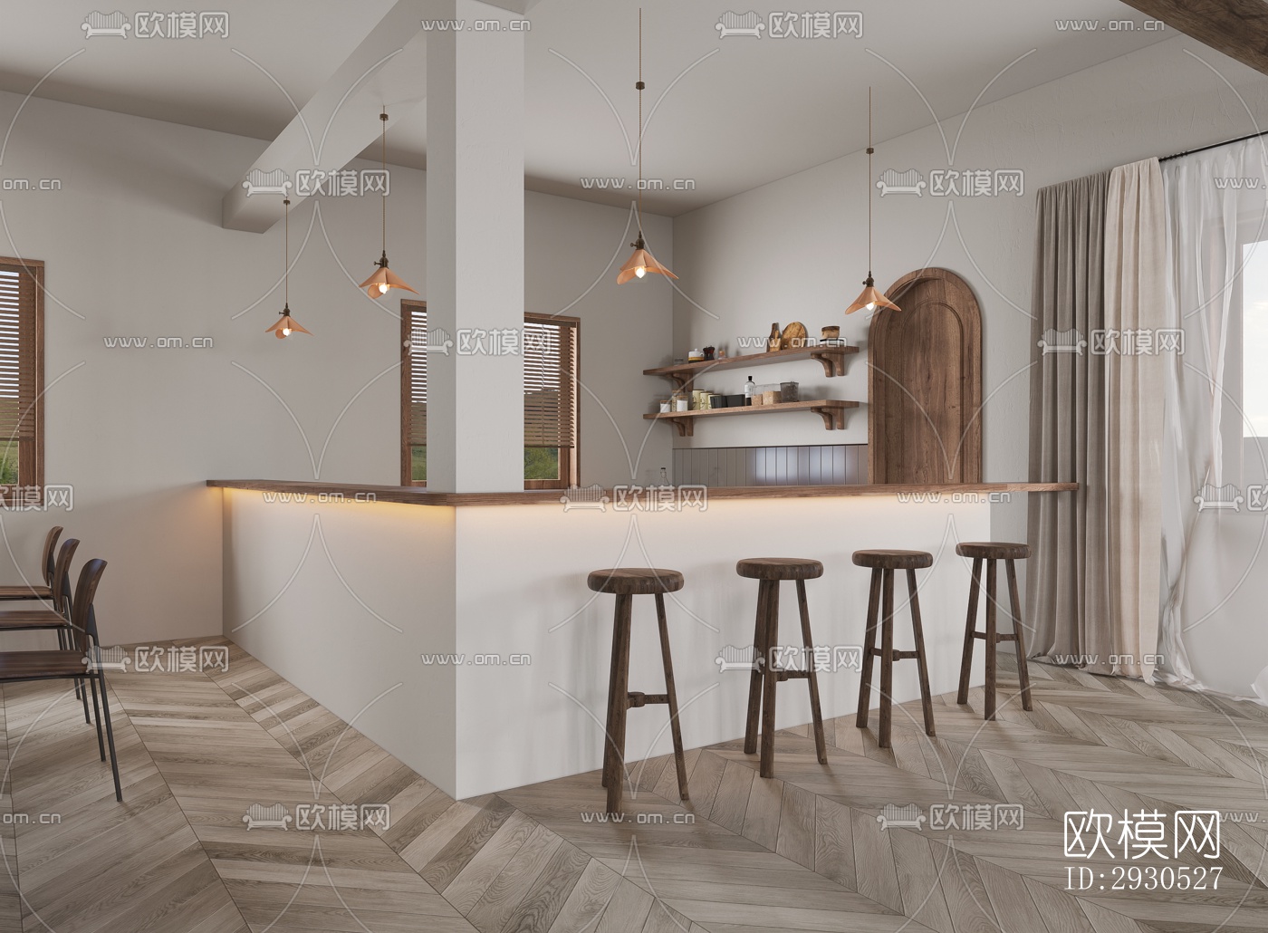 侘寂酒店民宿效果图下载（渲染图2）