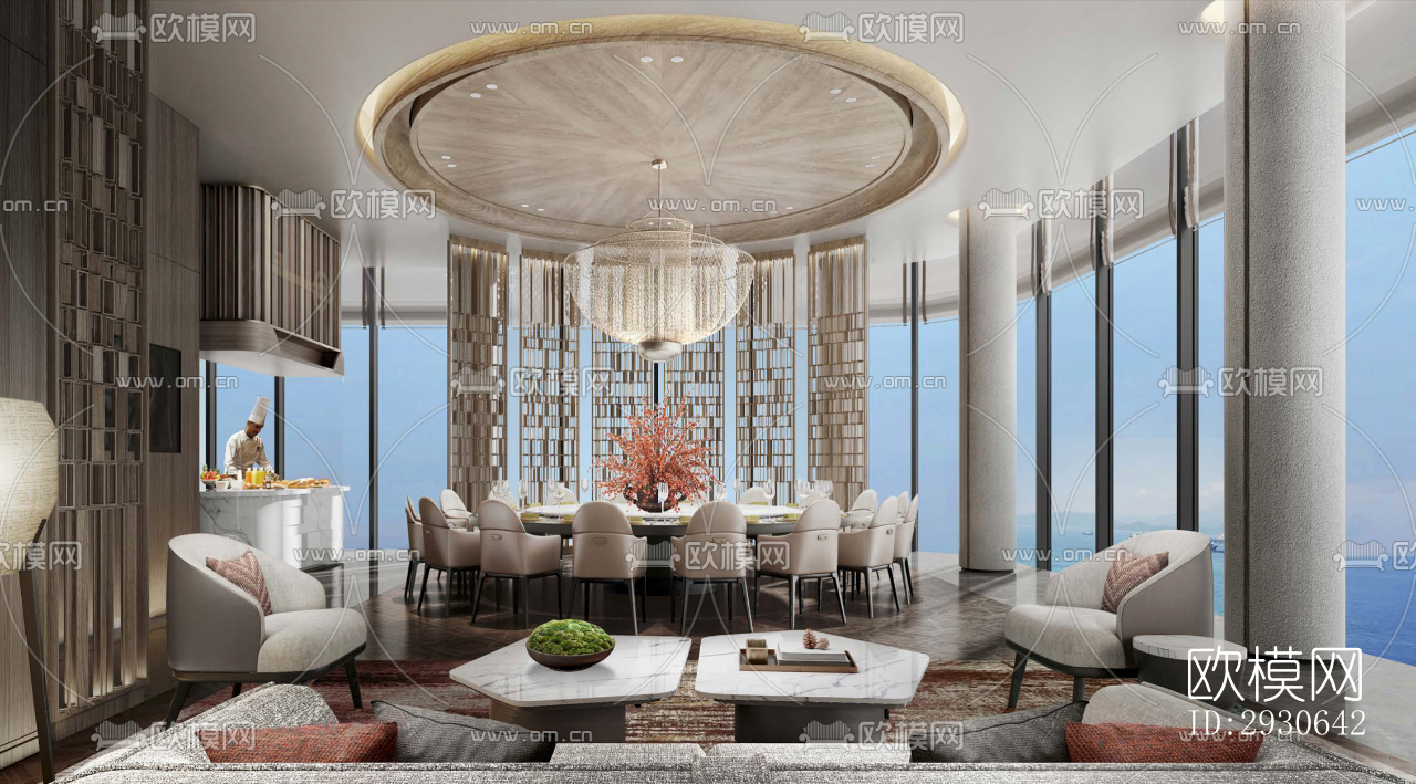 现代酒店民宿效果图下载（渲染图10）