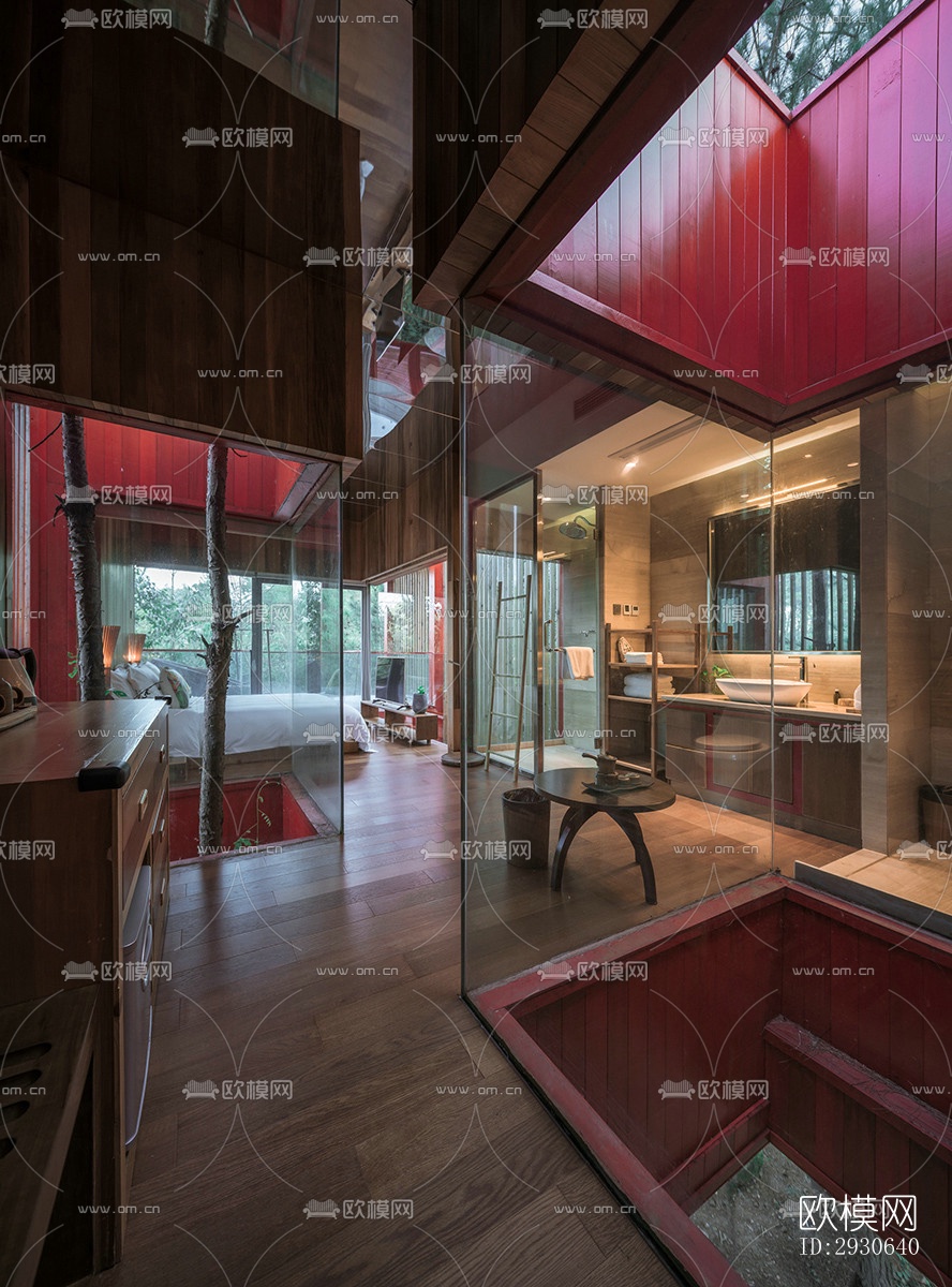 现代酒店民宿效果图下载（渲染图9）