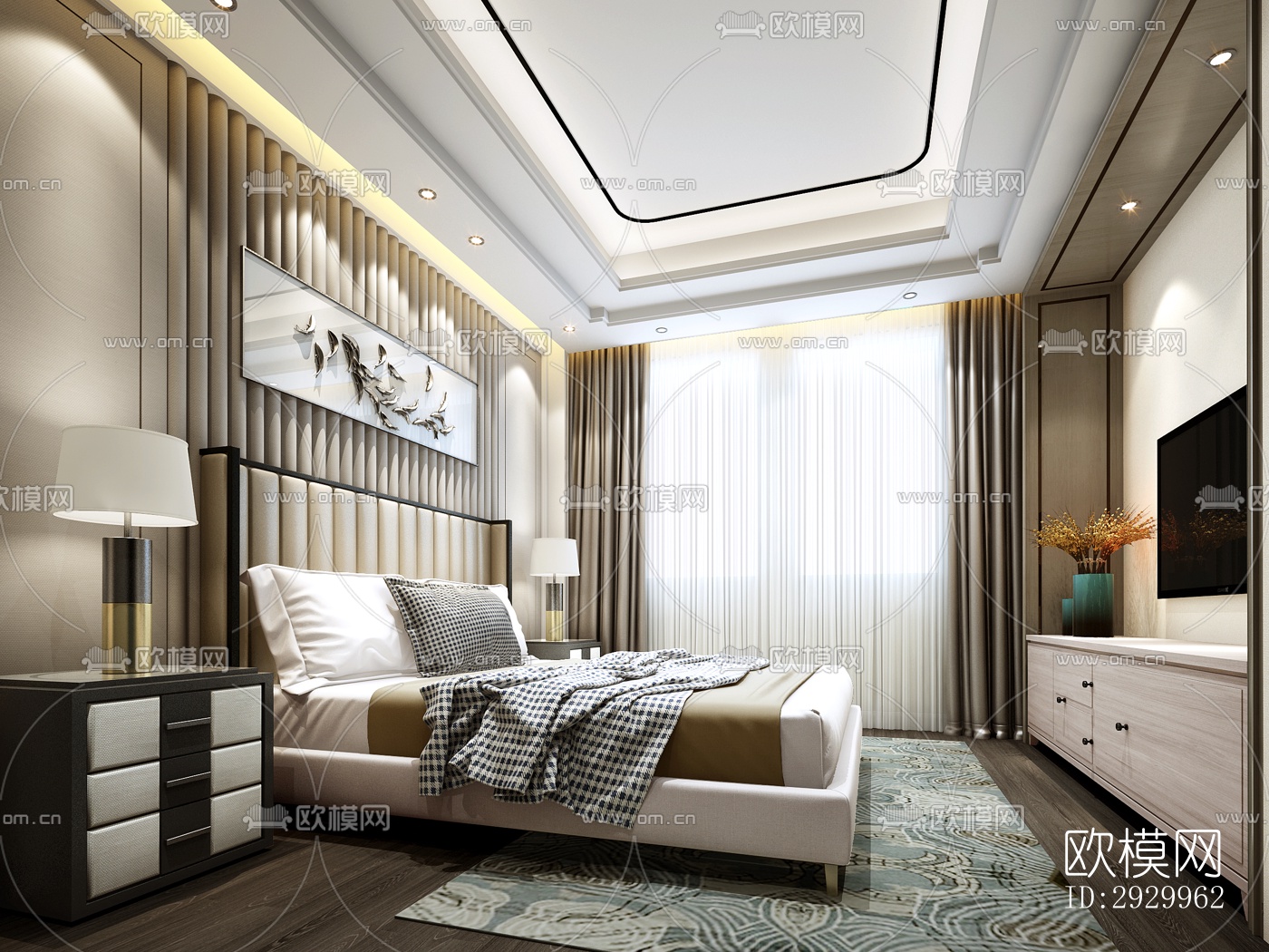 新中式售楼处效果图下载（渲染图8）