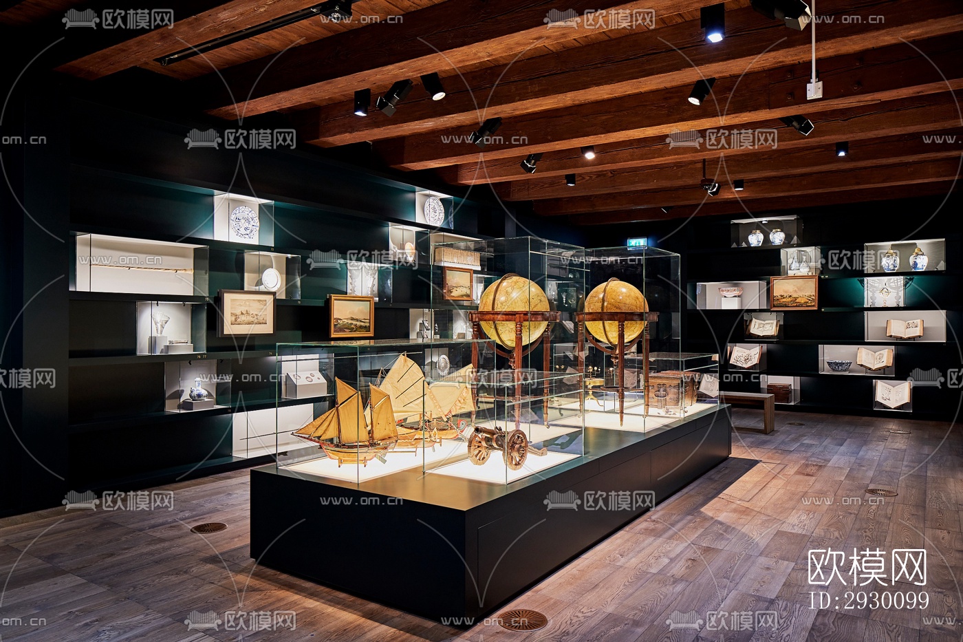 工业风展览展厅效果图下载（渲染图10）