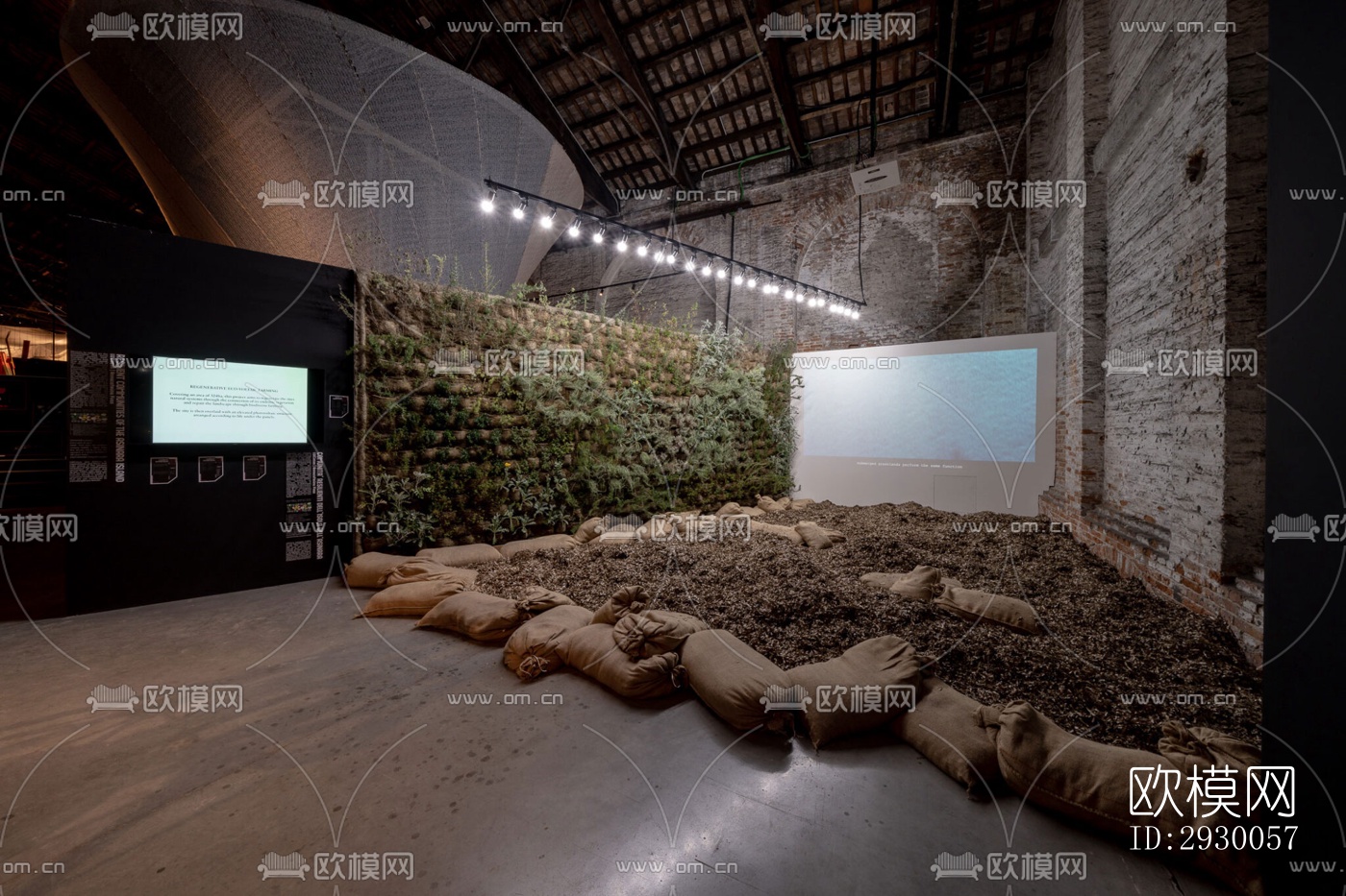 工业风展览展厅效果图下载（渲染图8）