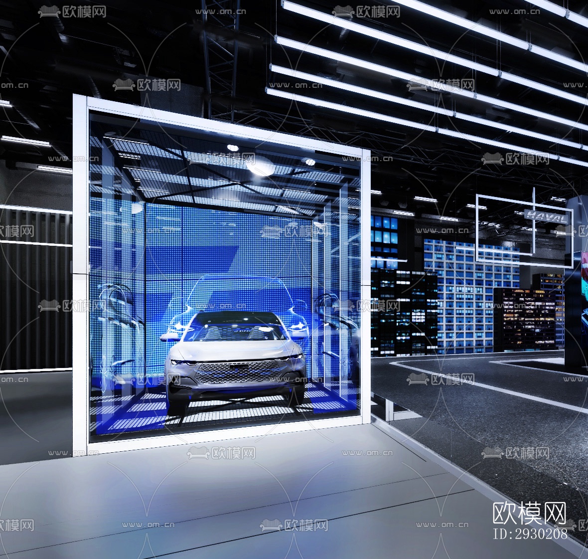 现代展览展厅效果图下载（渲染图5）