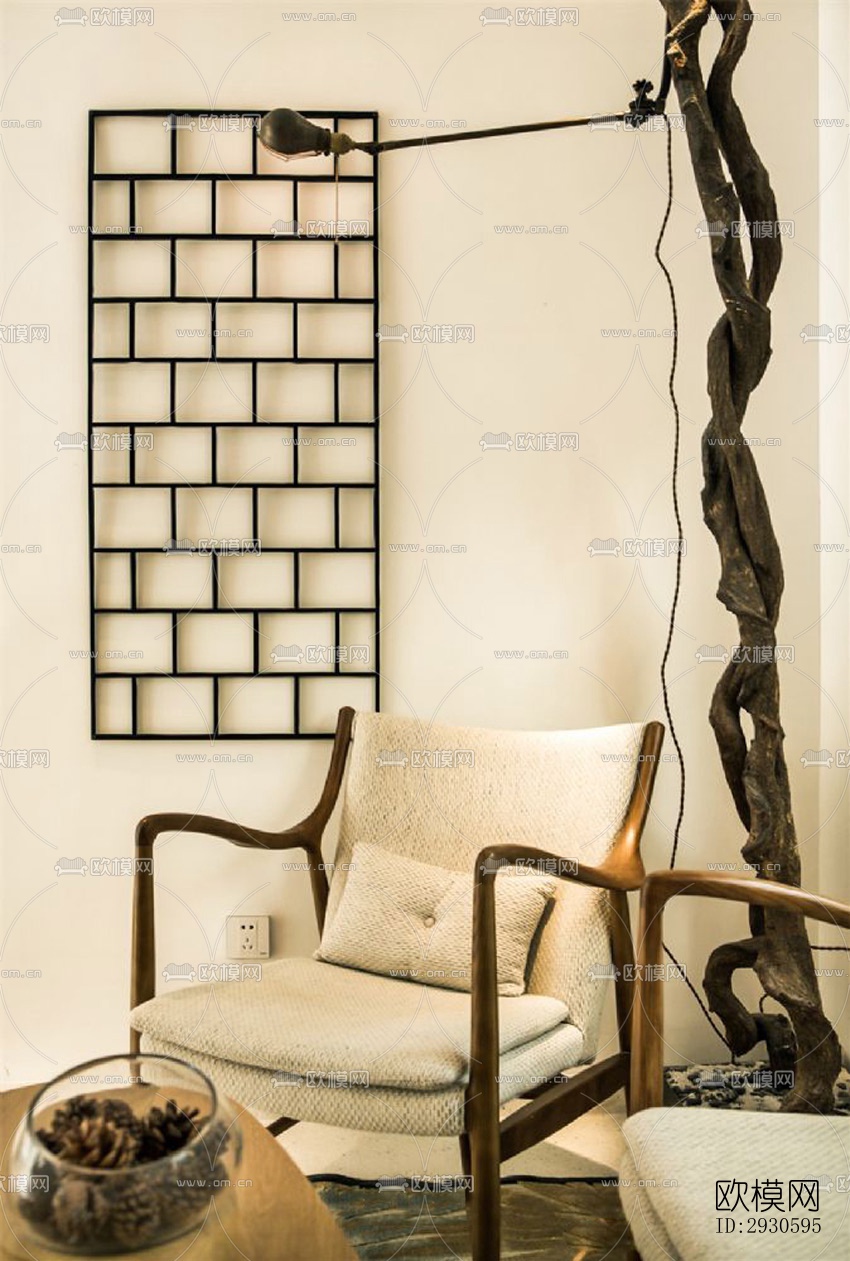 新中式酒店民宿效果图下载（渲染图15）