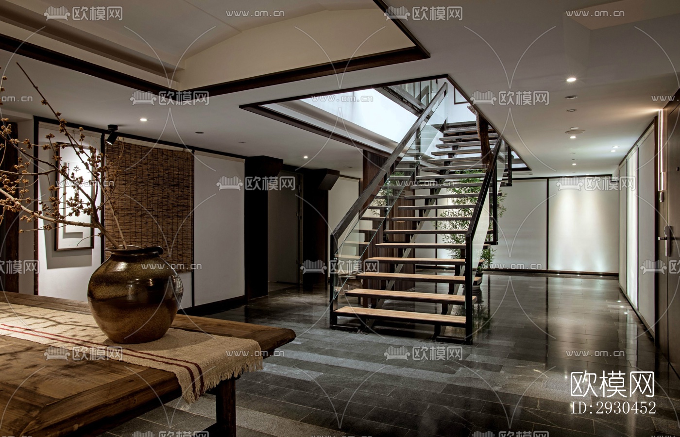 中式酒店民宿效果图下载（渲染图4）