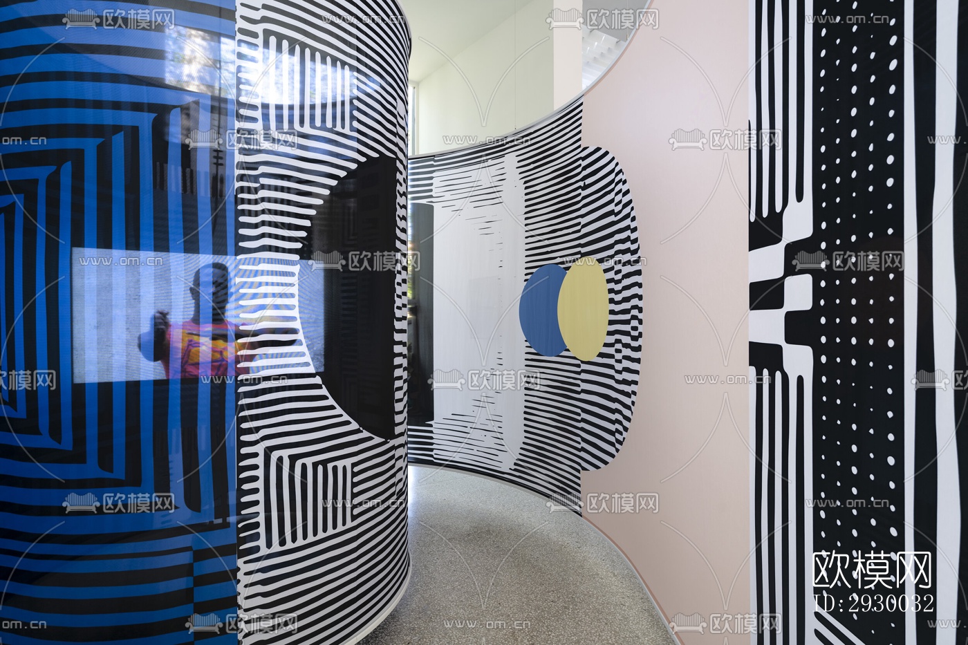 后现代展览展厅效果图下载（渲染图1）