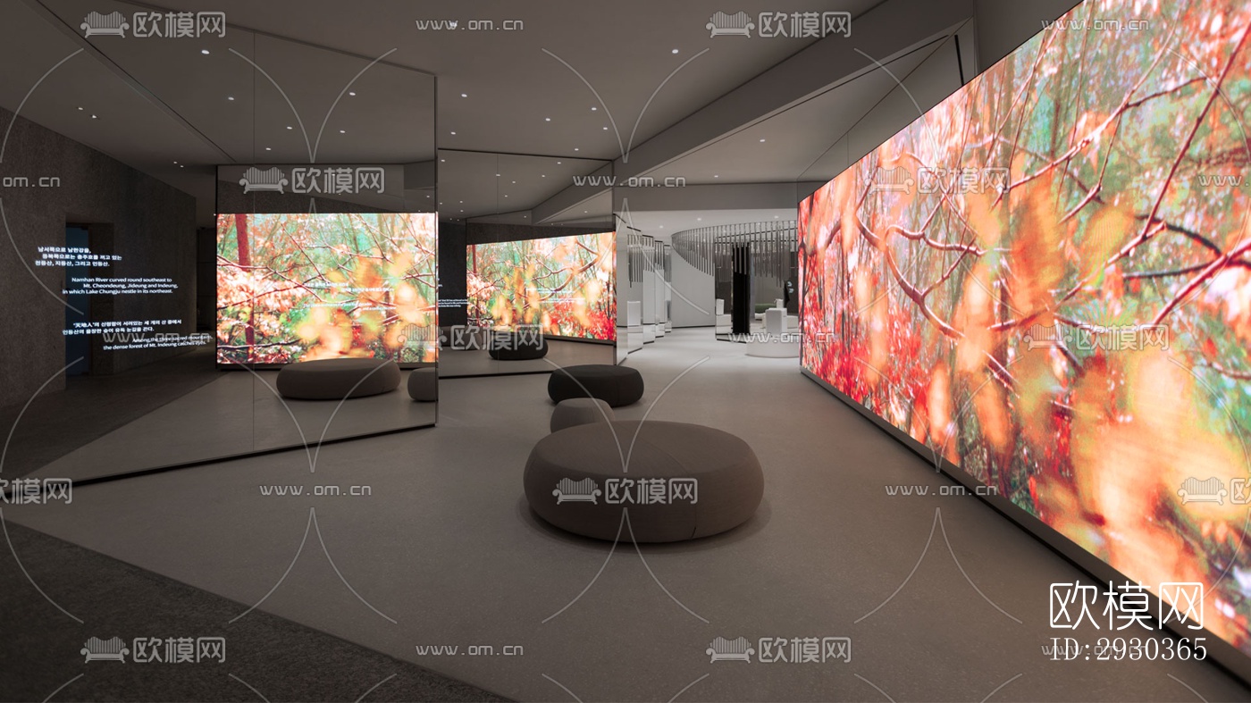 现代展览展厅效果图下载（渲染图4）