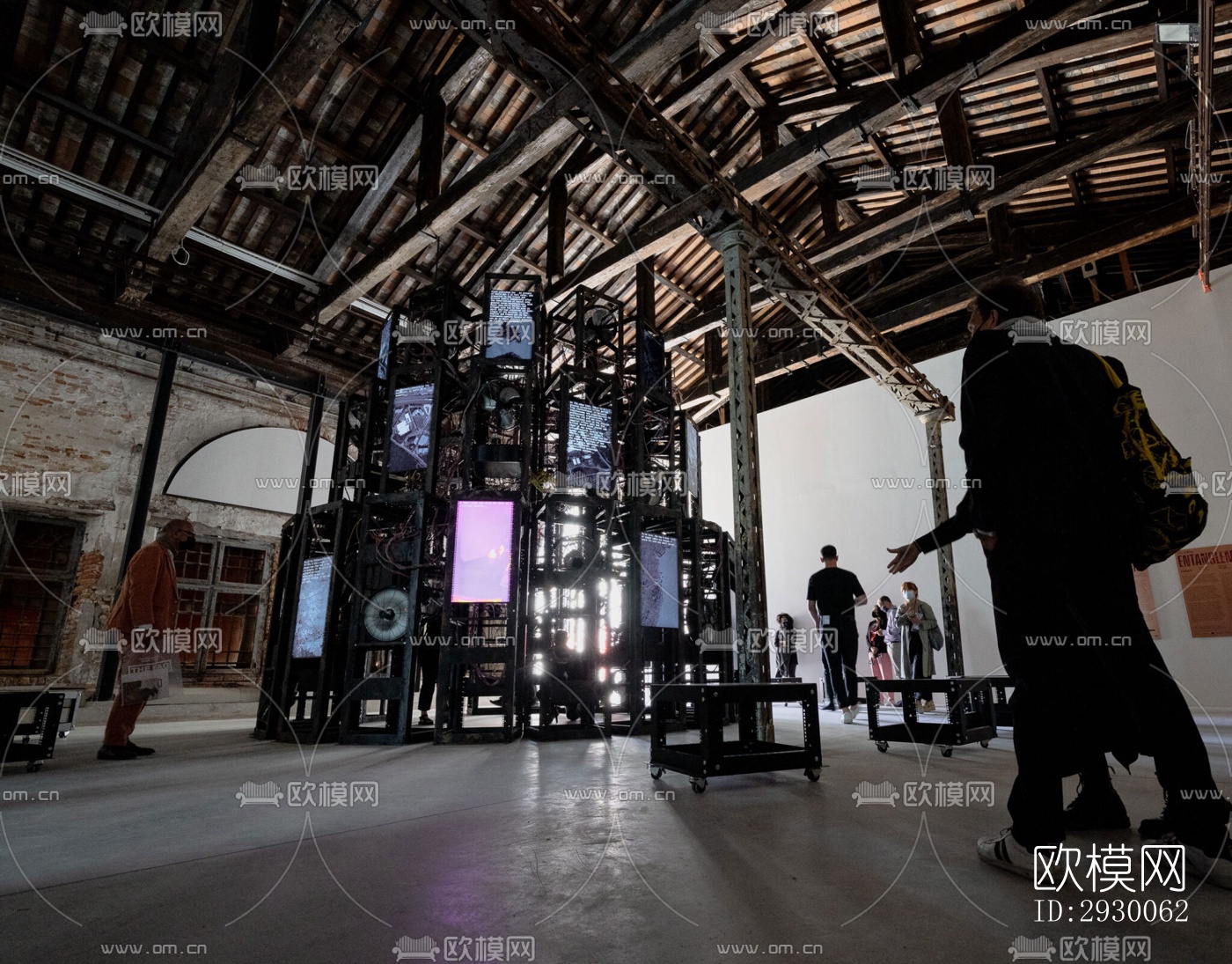 工业风展览展厅效果图下载（渲染图3）