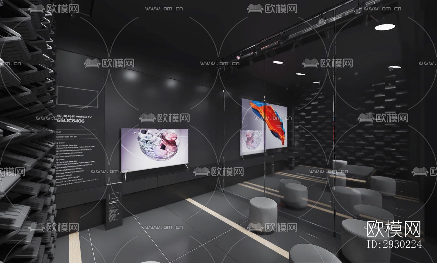 现代展览展厅效果图下载（渲染图12）