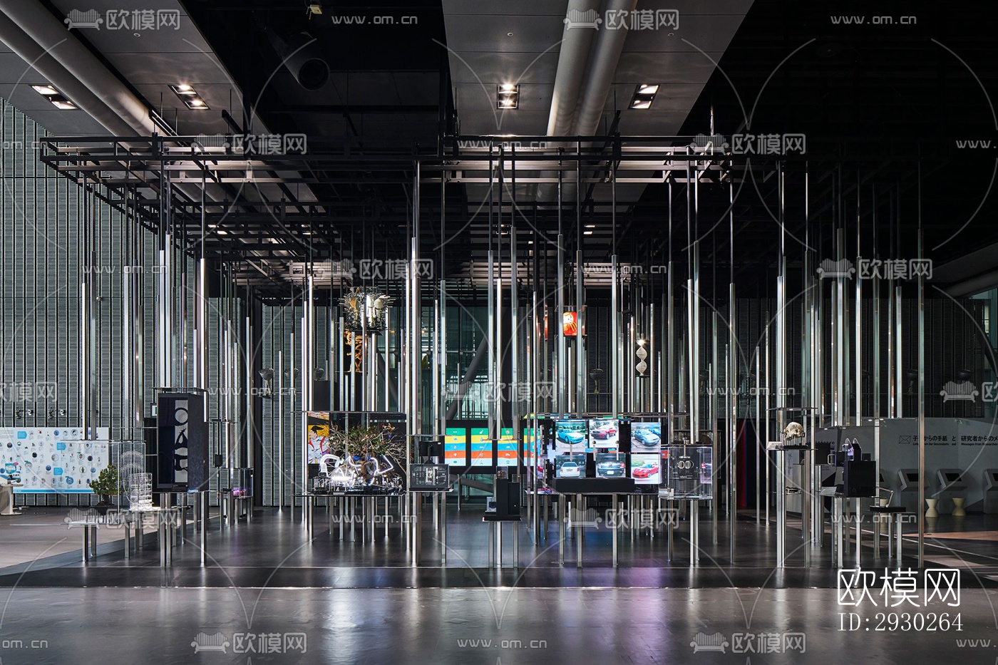 现代展览展厅效果图下载（渲染图1）