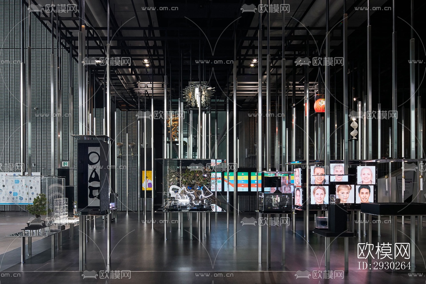 现代展览展厅效果图下载（渲染图3）