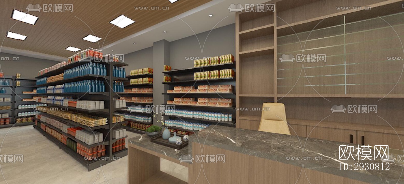 现代零售店铺效果图下载（渲染图2）