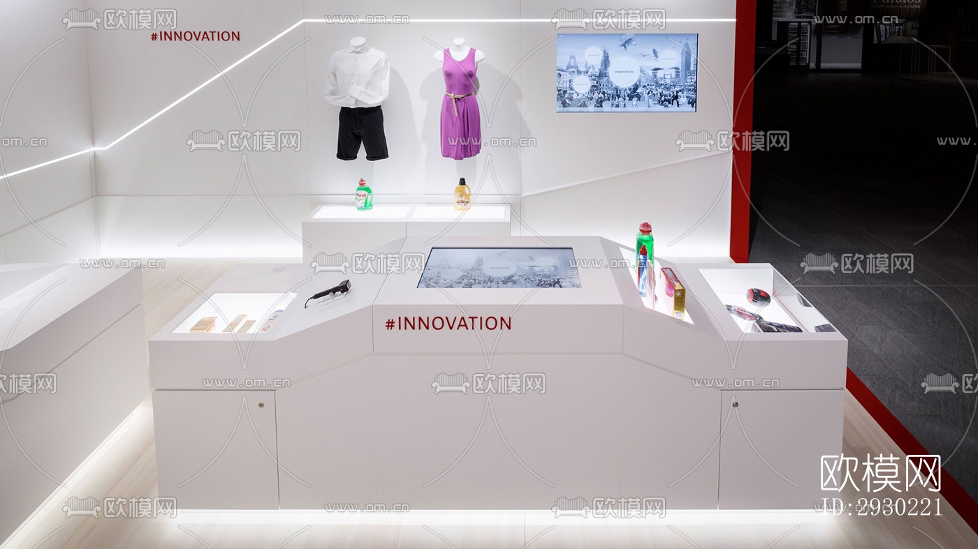 现代展览展厅效果图下载（渲染图2）