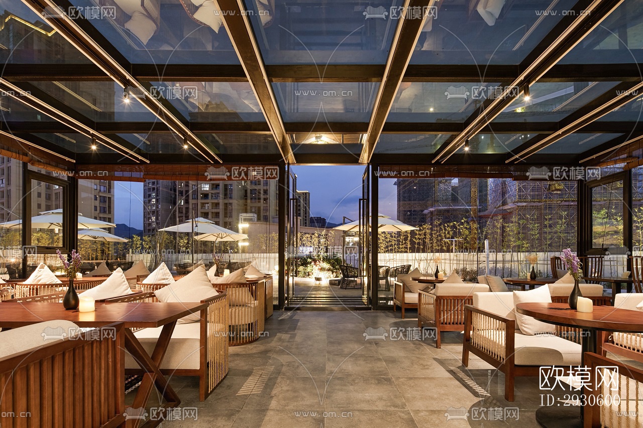 新中式酒店民宿效果图下载（渲染图6）