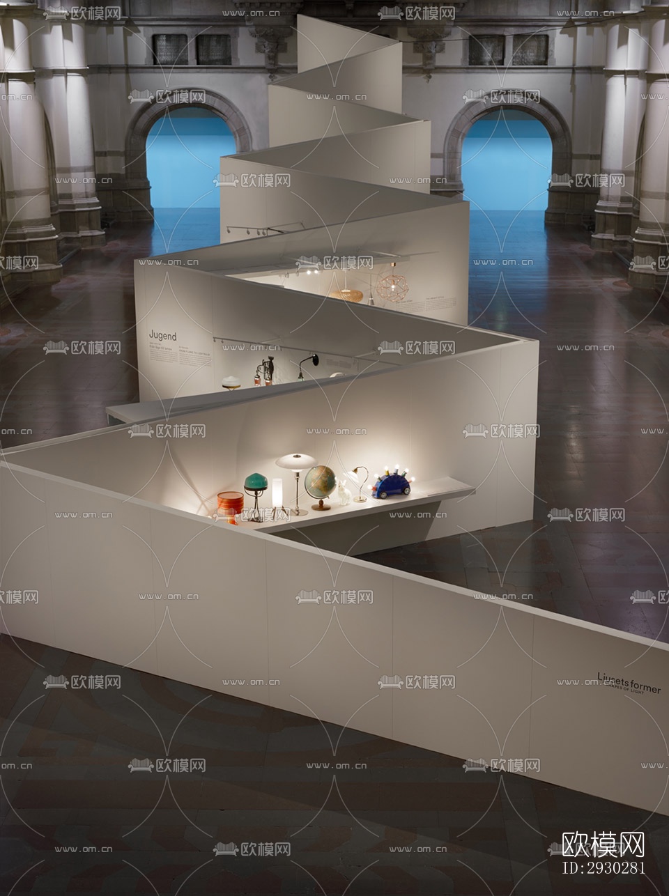 现代展览展厅效果图下载（渲染图6）