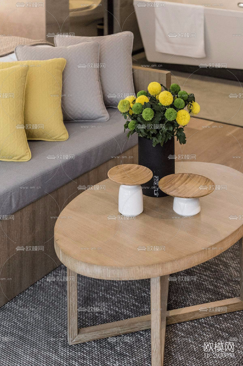 现代酒店民宿效果图下载（渲染图5）