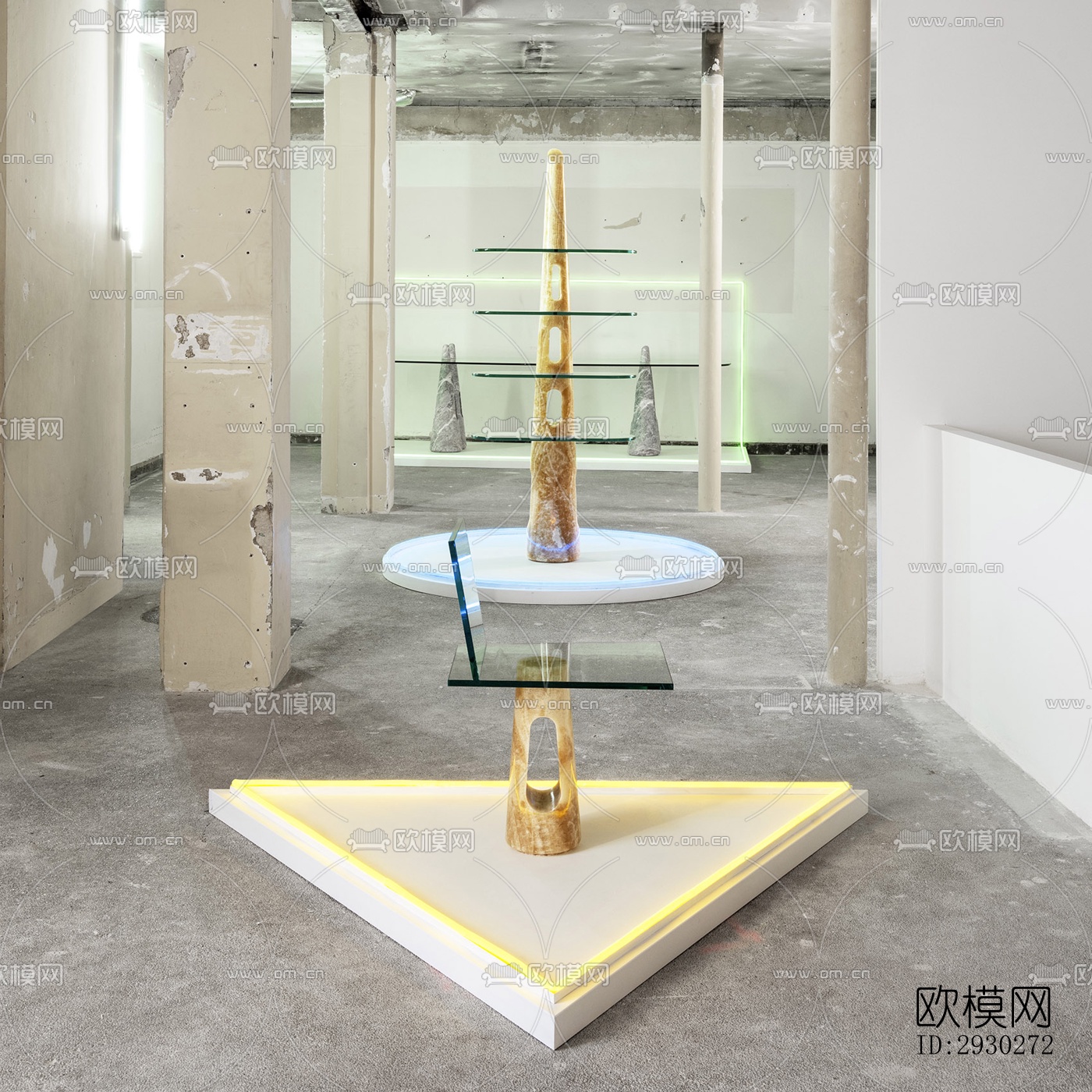 现代展览展厅效果图下载（渲染图15）