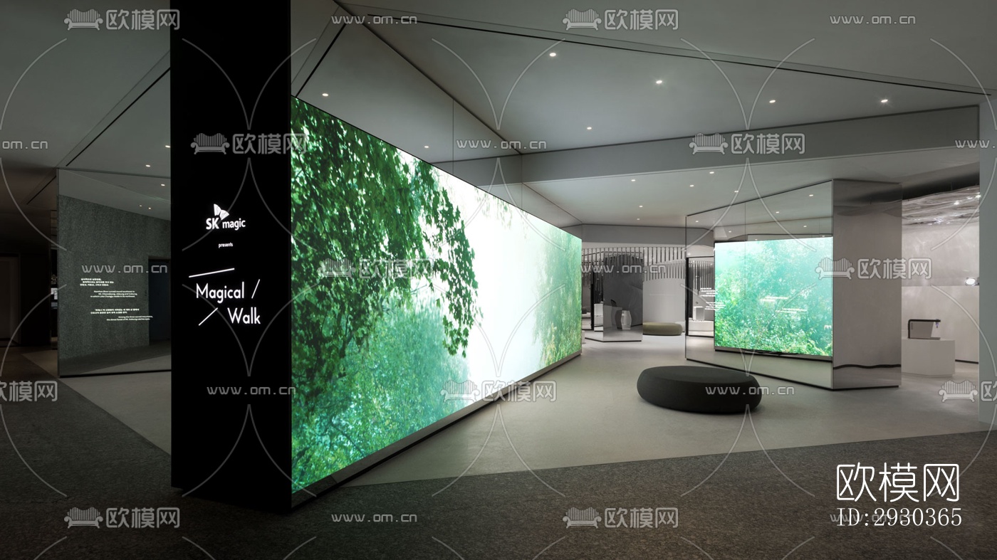 现代展览展厅效果图下载（渲染图3）