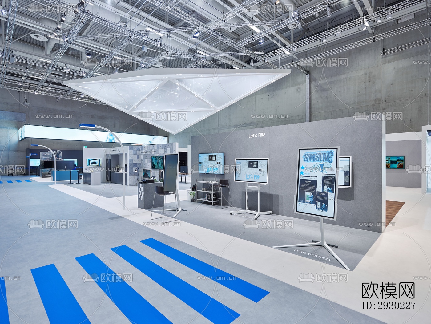 现代展览展厅效果图下载（渲染图11）