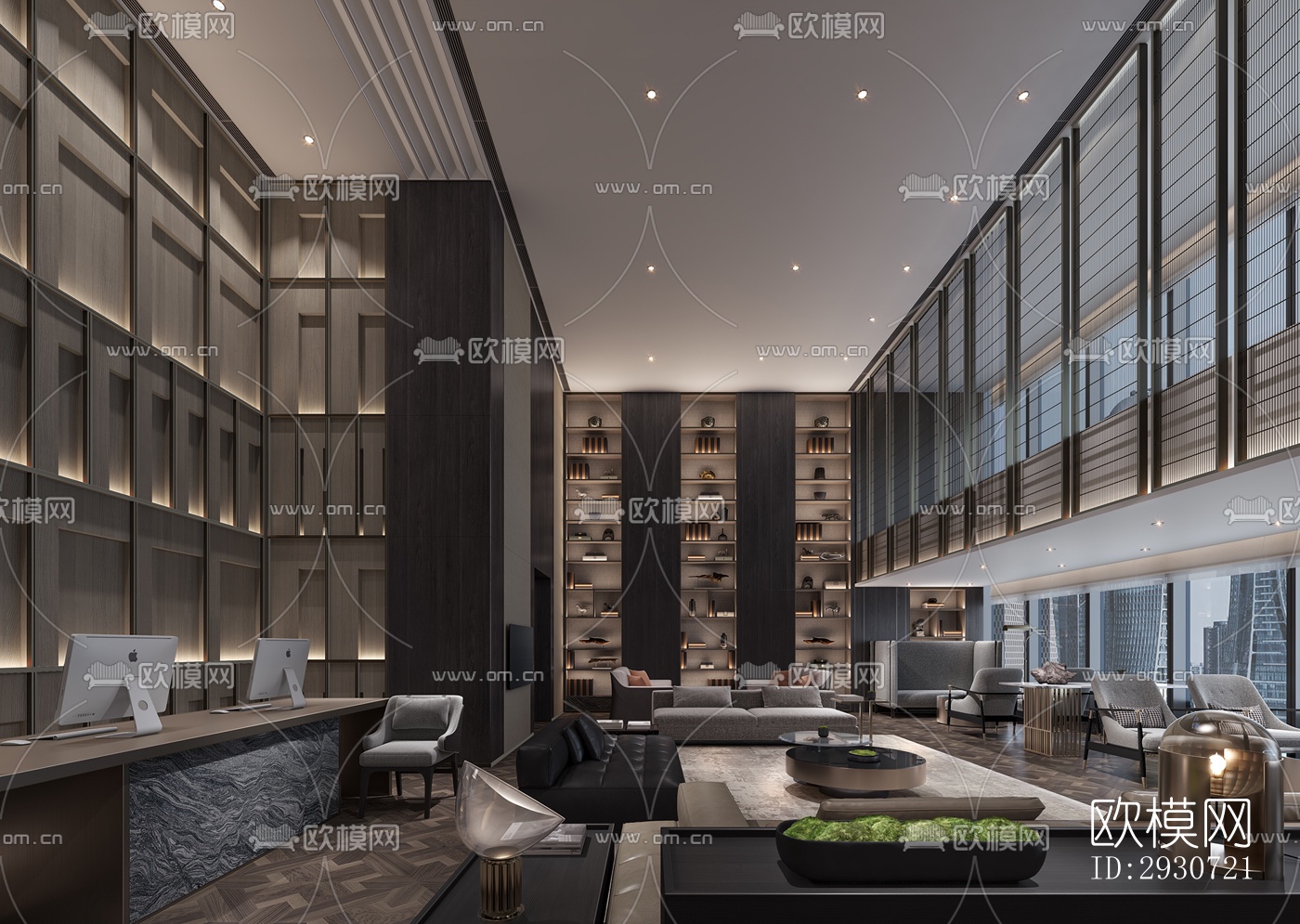 现代酒店民宿效果图下载（渲染图16）