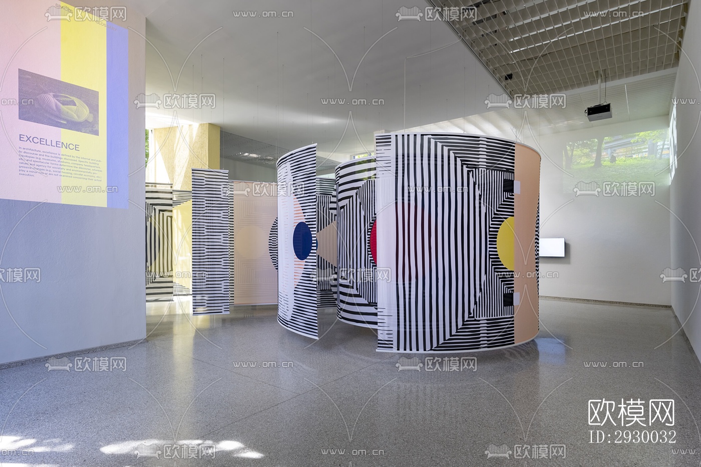 后现代展览展厅效果图下载（渲染图2）