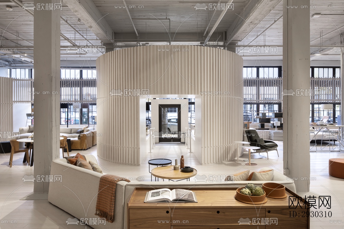 现代展览展厅效果图下载（渲染图14）