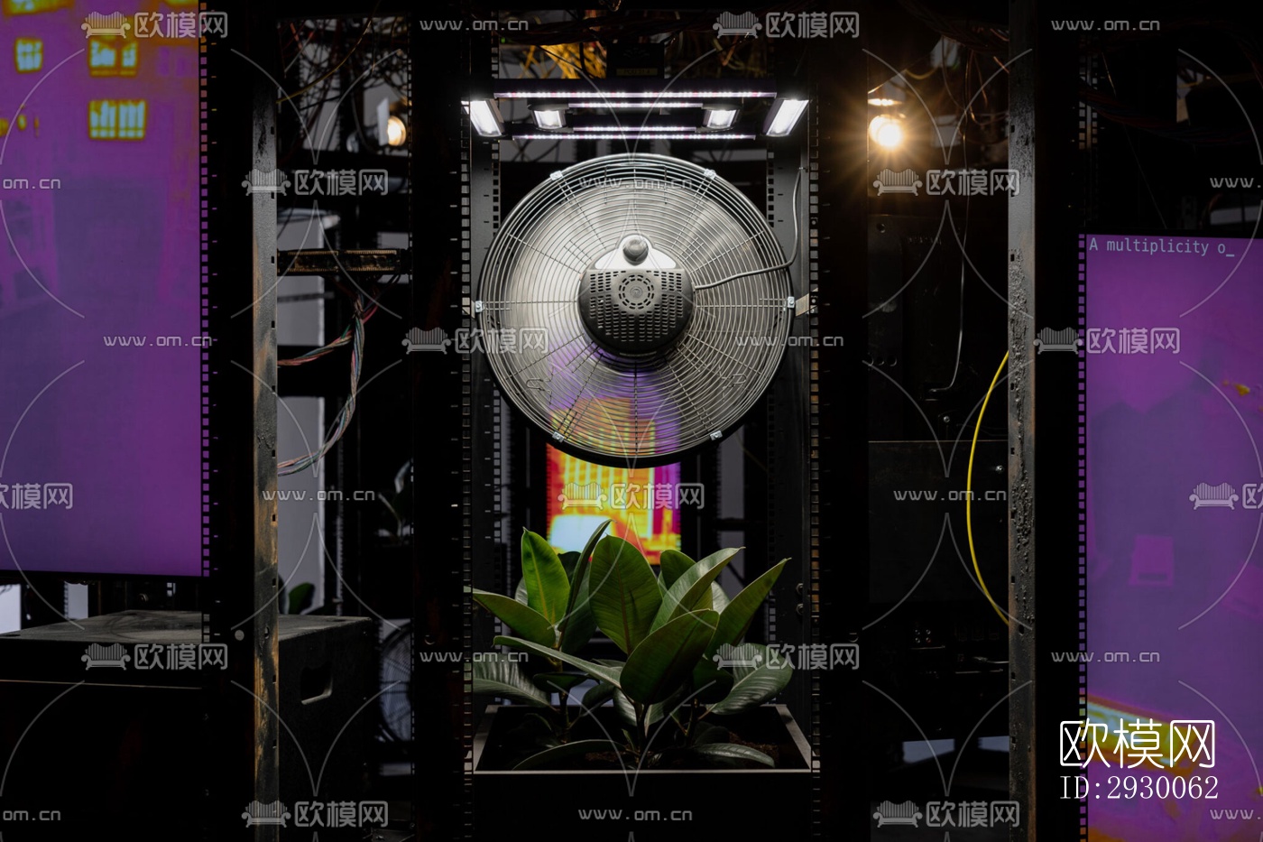 工业风展览展厅效果图下载（渲染图1）