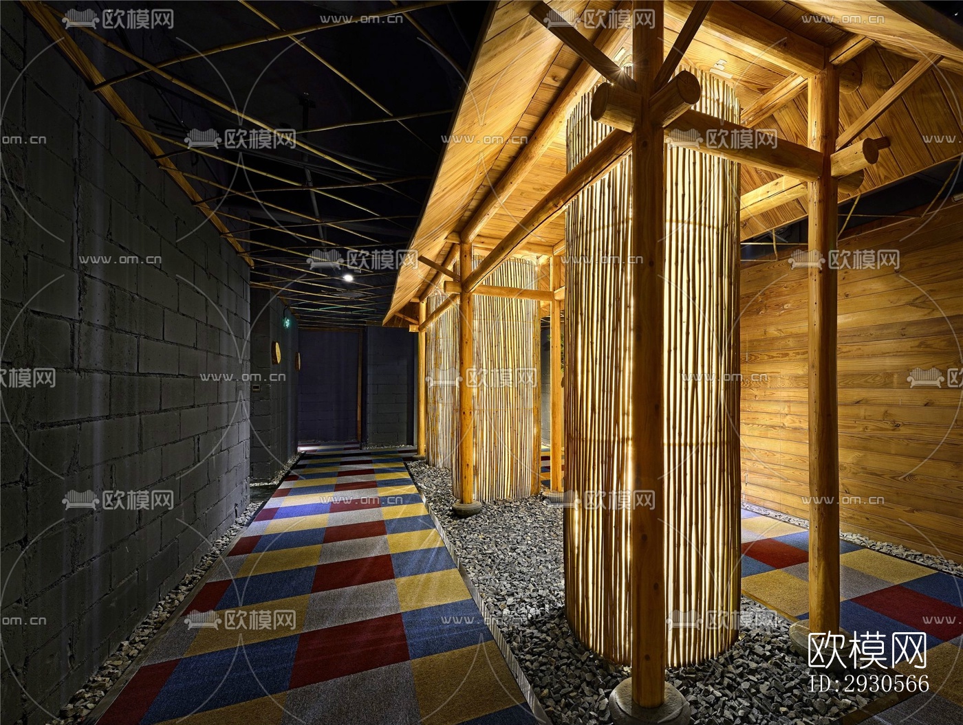 后现代酒店民宿效果图下载（渲染图9）