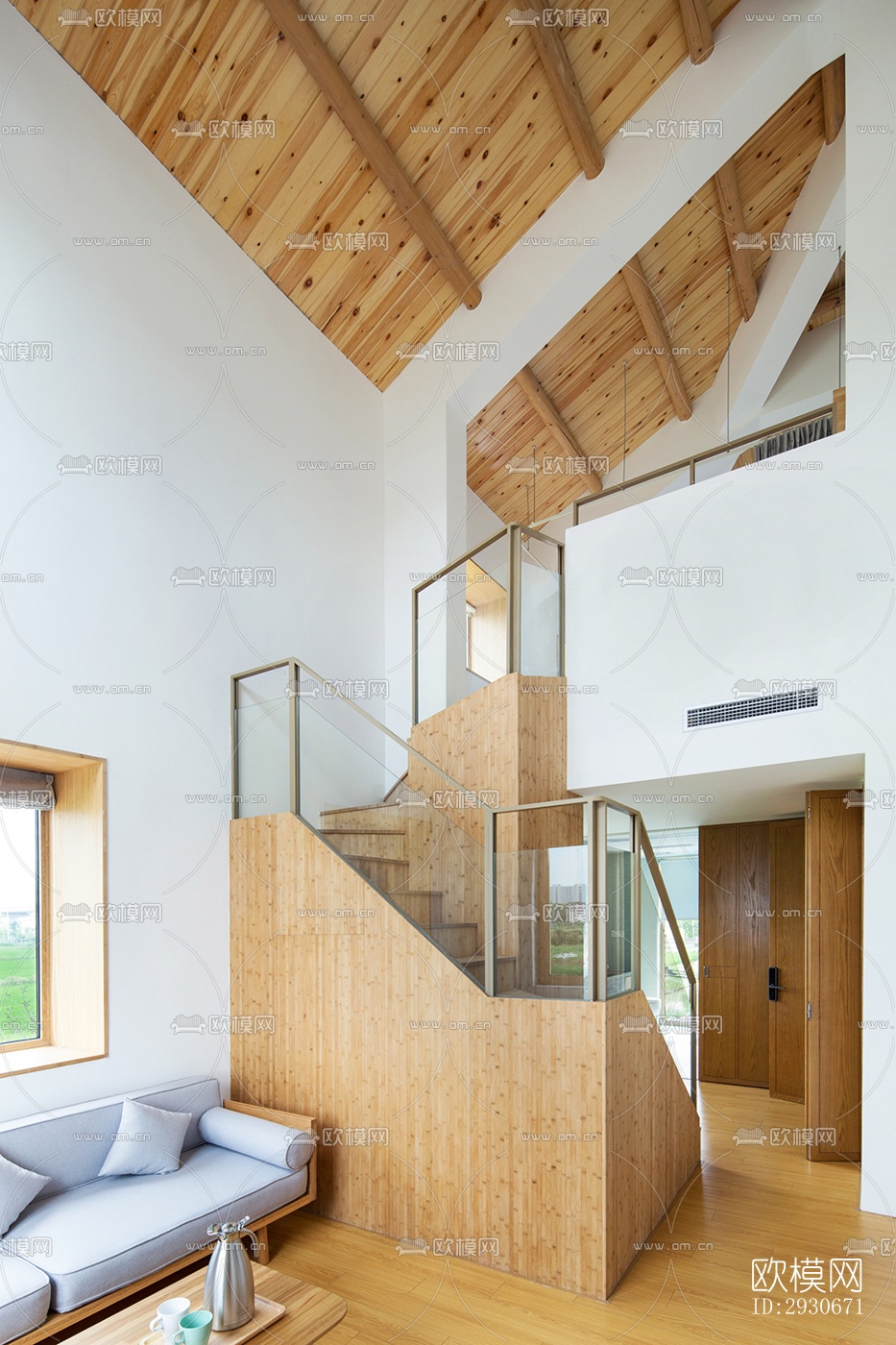 现代酒店民宿效果图下载（渲染图1）