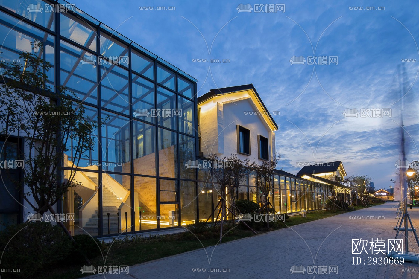 现代酒店民宿效果图下载（渲染图9）