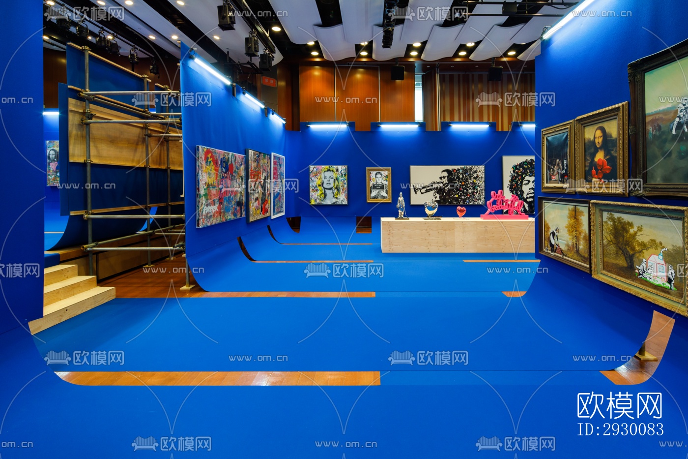 工业风展览展厅效果图下载（渲染图3）