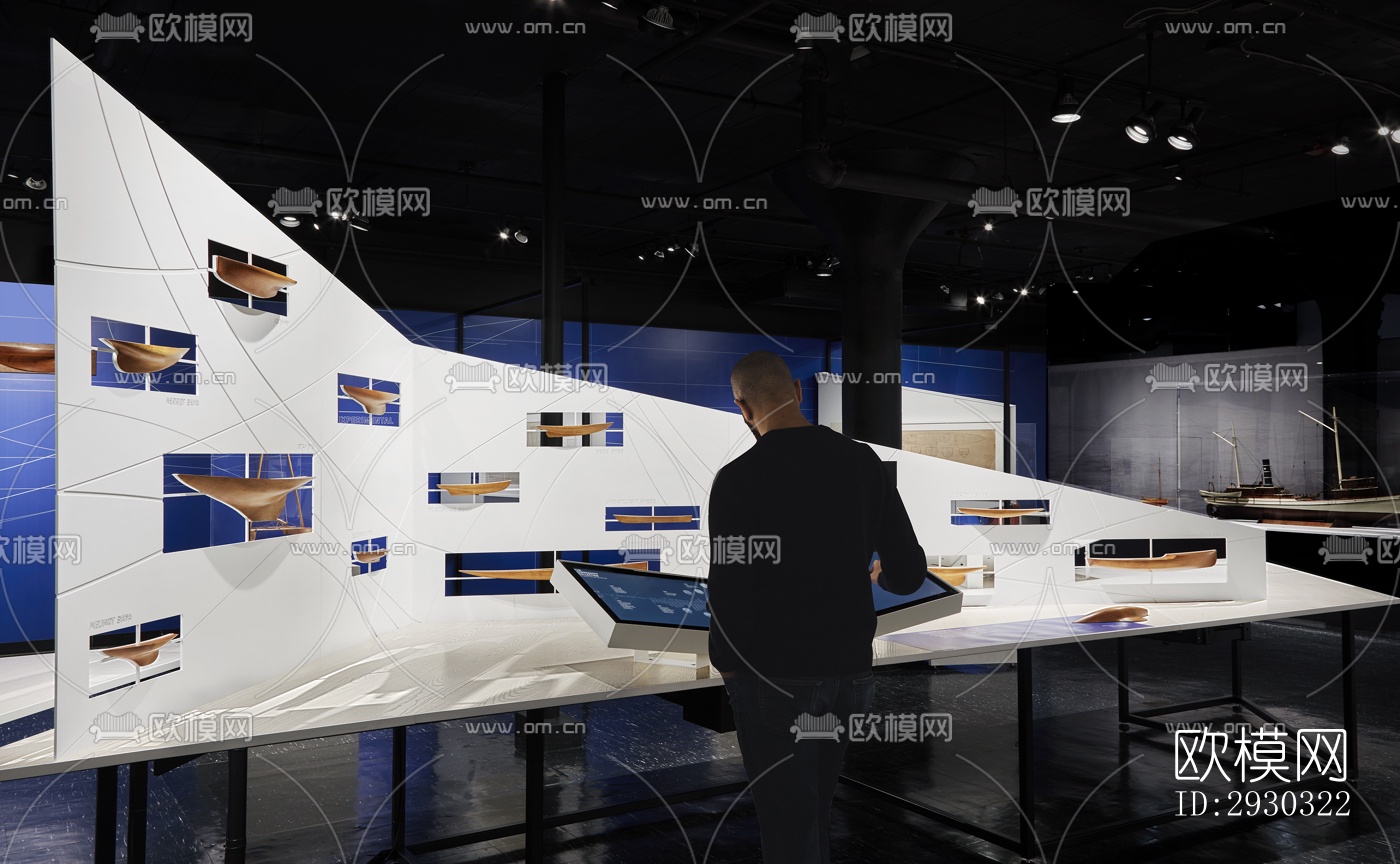现代展览展厅效果图下载（渲染图2）