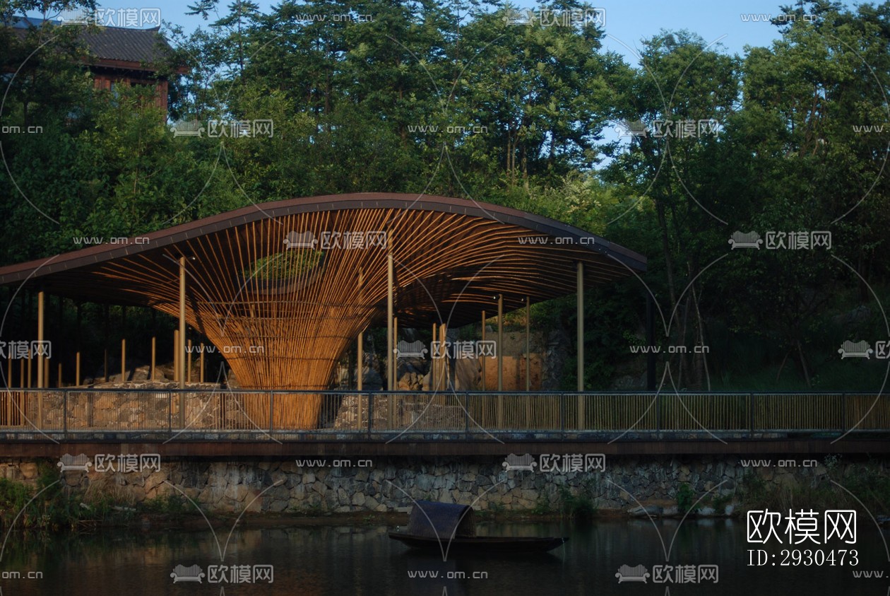 中式酒店民宿效果图下载（渲染图11）