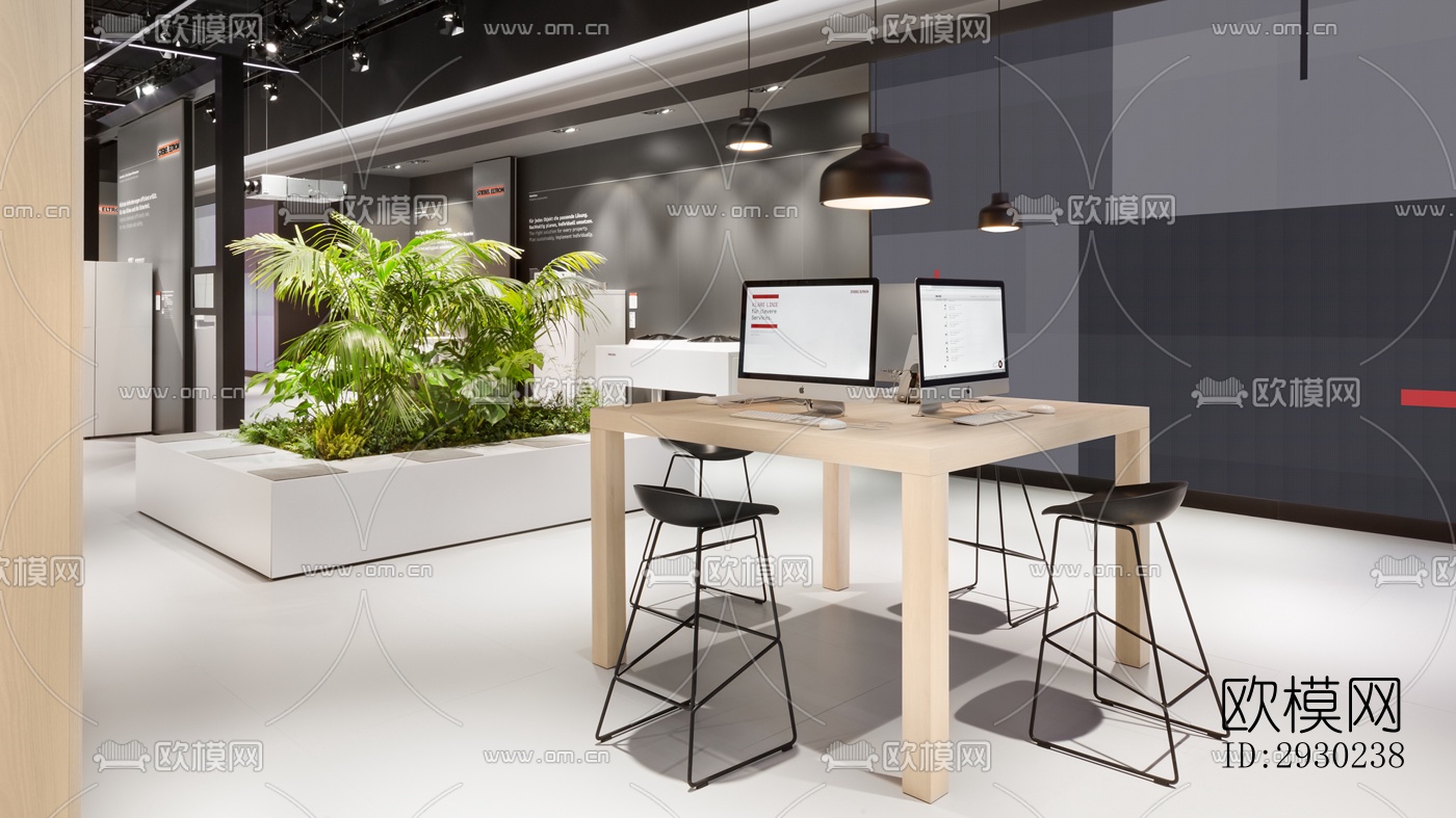 现代展览展厅效果图下载（渲染图9）